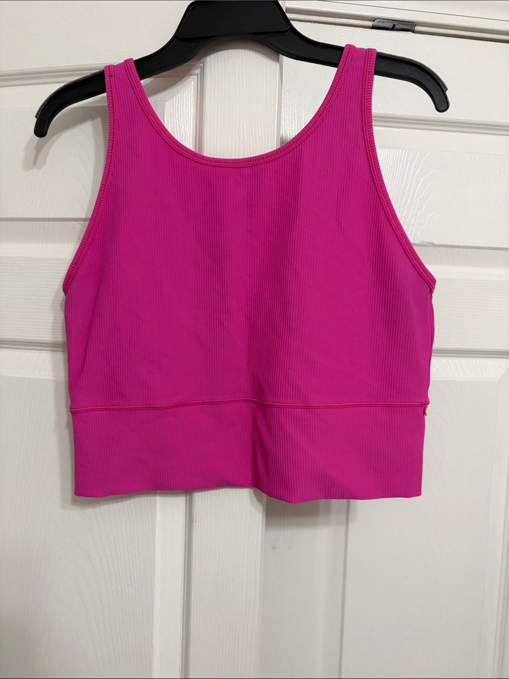 lululemon athletica Ribbed Crop Sports Bra - Hot Magenta